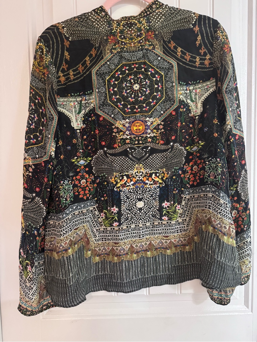 CAMILLA Mama Bakshi Silk Crystal Embellished Blouse Top Size S - Picture 8 of 15
